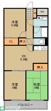 パールハイム川越の物件間取画像